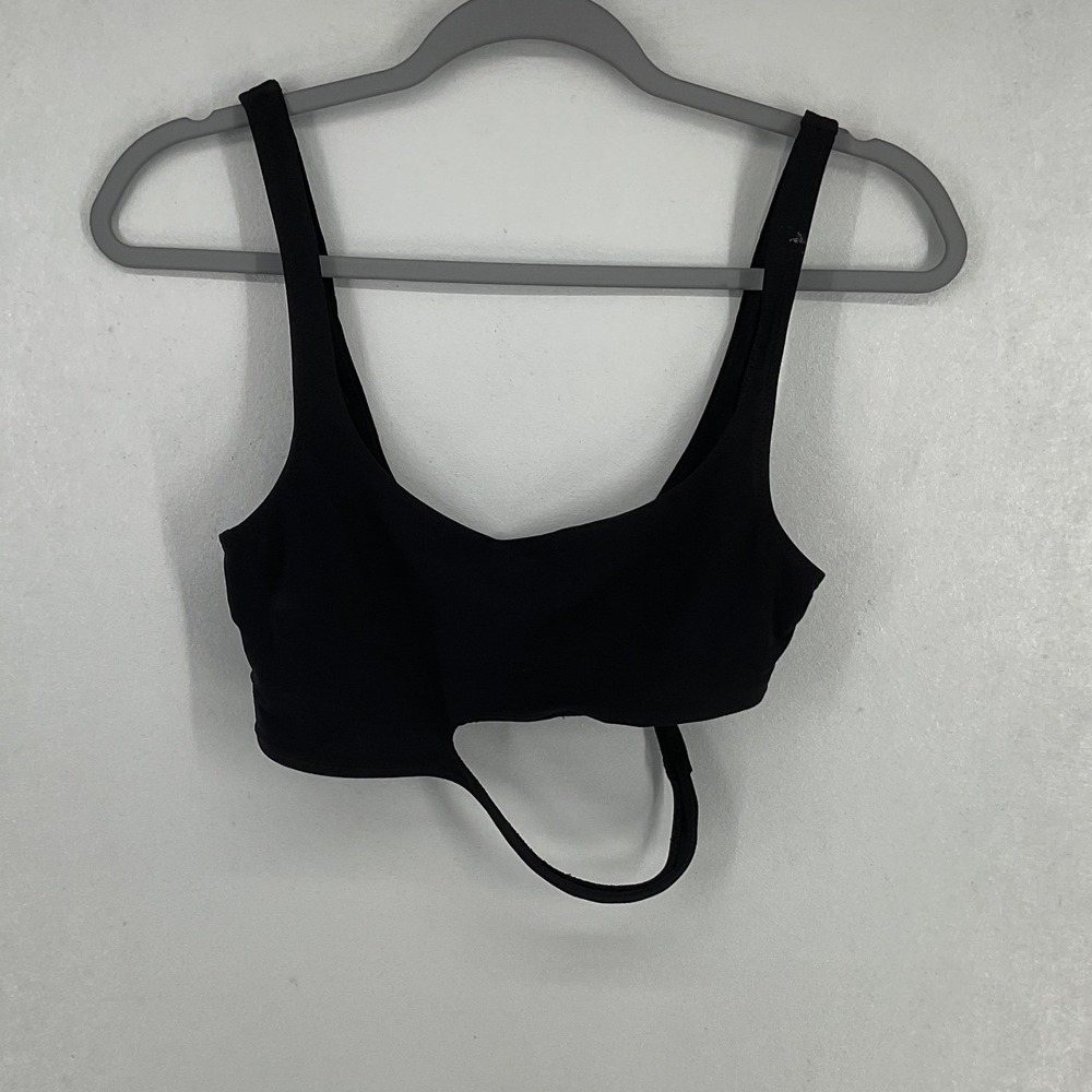 Araks Women Bikini Top Black Asymmetrical Cutout Myriam Medium